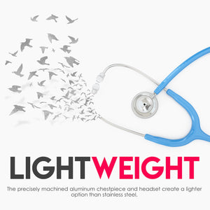 MDF® Acoustica® Lightweight Dual Head Stethoscope (MDF747XP) - Bright Blue