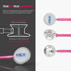 MDF® Acoustica® Lightweight Dual Head Stethoscope (MDF747XP) - Fuchsia