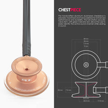 Load image into Gallery viewer, MDF® Acoustica® Lightweight Dual Head Stethoscope (MDF747XP) - Matte Rose Gold and Black
