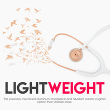 Load image into Gallery viewer, MDF® Acoustica® Lightweight Dual Head Stethoscope (MDF747XP) - Matte Rose Gold and White

