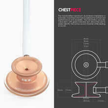Load image into Gallery viewer, MDF® Acoustica® Lightweight Dual Head Stethoscope (MDF747XP) - Matte Rose Gold and White
