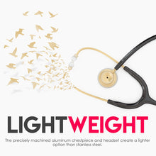 Load image into Gallery viewer, MDF® Acoustica® Lightweight Dual Head Stethoscope (MDF747XP) - Matte Gold and Black
