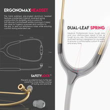 Load image into Gallery viewer, MDF® Acoustica® Lightweight Dual Head Stethoscope (MDF747XP) - Matte Gold and White
