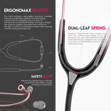Load image into Gallery viewer, MDF® Acoustica® Lightweight Dual Head Stethoscope (MDF747XP) - Glossy Rose Gold and Black
