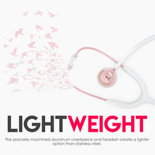 Load image into Gallery viewer, MDF® Acoustica® Lightweight Dual Head Stethoscope (MDF747XP) - Glossy Rose Gold and White
