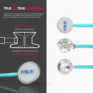 MDF® Acoustica® Lightweight Dual Head Stethoscope (MDF747XP) - Pastel Blue