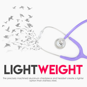 MDF® Acoustica® Lightweight Dual Head Stethoscope (MDF747XP) - Pastel Purple