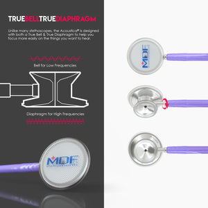 MDF® Acoustica® Lightweight Dual Head Stethoscope (MDF747XP) - Pastel Purple