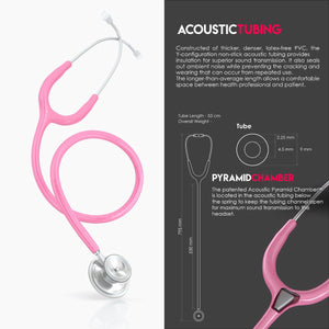 MDF® Acoustica® Lightweight Dual Head Stethoscope - Pink