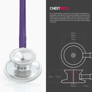 MDF® Acoustica® Lightweight Dual Head Stethoscope (MDF747XP) - Purple