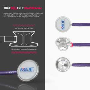 MDF® Acoustica® Lightweight Dual Head Stethoscope (MDF747XP) - Purple