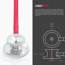 Load image into Gallery viewer, MDF® Acoustica® LightweighDual Head Stethoscope (MDF747XP) - Raspberry
