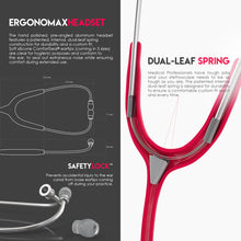 Load image into Gallery viewer, MDF® Acoustica® Lightweight Dual Head Stethoscope (MDF747XP) - Raspberry
