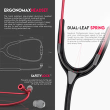 Load image into Gallery viewer, MDF® Acoustica® Lightweight Dual Head Stethoscope (MDF747XP) - Red and Black
