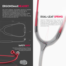 Load image into Gallery viewer, MDF® Acoustica® Lightweight Dual Head Stethoscope (MDF747XP) - Red and White
