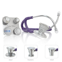 Load image into Gallery viewer, MDF® ProCardial® C3 Cardiology Titanium Dual Head Stethoscope with Adult, Pediatric, and Infant-Neonatal Convertible Chestpiece (MDF797CCT) - Purple
