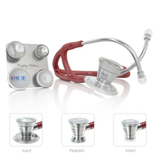 Load image into Gallery viewer, MDF® ProCardial® C3 Cardiology Titanium Dual Head Stethoscope with Adult, Pediatric, and Infant-Neonatal Convertible Chestpiece (MDF797CCT) - Burgundy
