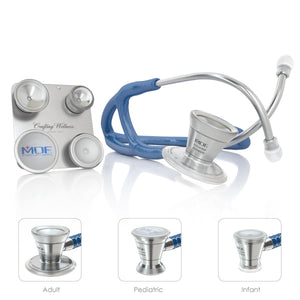 MDF® ProCardial® C3 Cardiology Titanium Dual Head Stethoscope with Adult, Pediatric, and Infant-Neonatal Convertible Chestpiece (MDF797CCT) - Royal Blue