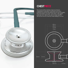 Load image into Gallery viewer, MDF® MD One® Stainless Steel Dual Head Stethoscope (MDF777) - Aqua Green
