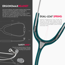 Load image into Gallery viewer, MDF® MD One® Stainless Steel Dual Head Stethoscope (MDF777) - Aqua Green
