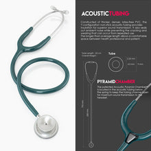 Load image into Gallery viewer, MDF® MD One® Stainless Steel Dual Head Stethoscope (MDF777) - Aqua Green
