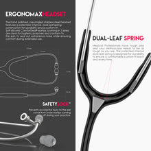 Load image into Gallery viewer, MDF® MD One® Stainless Steel Dual Head Stethoscope (MDF777) - Black
