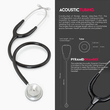 Load image into Gallery viewer, MDF® MD One® Stainless Steel Dual Head Stethoscope (MDF777) - Black
