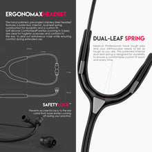 Load image into Gallery viewer, MDF® MD One® Stainless Steel Dual Head Stethoscope (MDF777) - BlackOut and Black
