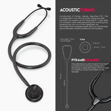Load image into Gallery viewer, MDF® MD One® Stainless Steel Dual Head Stethoscope (MDF777) - BlackOut and Black
