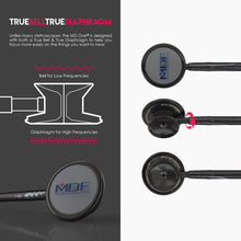 Load image into Gallery viewer, MDF® MD One® Stainless Steel Dual Head Stethoscope (MDF777) - BlackOut and Black
