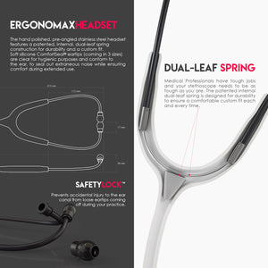 MDF® MD One® Stainless Steel Dual Head Stethoscope (MDF777) - BlackOut and Galaxy
