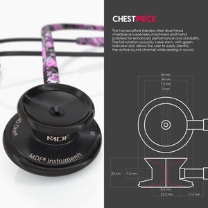 MDF® MD One® Stainless Steel Dual Head Stethoscope (MDF777) - BlackOut and Muddy Girl