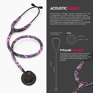 MDF® MD One® Stainless Steel Dual Head Stethoscope (MDF777) - BlackOut and Muddy Girl