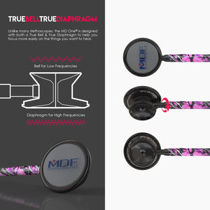 MDF® MD One® Stainless Steel Dual Head Stethoscope (MDF777) - BlackOut and Muddy Girl