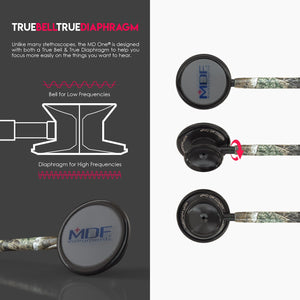 MDF® MD One® Stainless Steel Dual Head Stethoscope - BlackOut and Real Tree