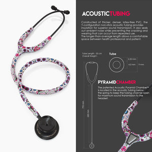 MDF® MD One® Stainless Steel Dual Head Stethoscope (MDF777) - BlackOut and Sugar Skull