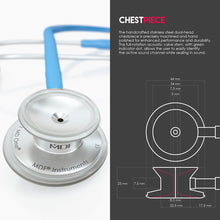 Load image into Gallery viewer, MDF® MD One® Stainless Steel Dual Head Stethoscope (MDF777) - Bright Blue
