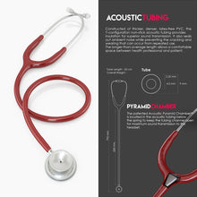 Load image into Gallery viewer, MDF® MD One® Stainless Steel Dual Head Stethoscope (MDF777) - Burgundy
