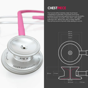 MDF® MD One® Stainless Steel Dual Head Stethoscope (MDF777) - Fuchsia