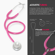 Load image into Gallery viewer, MDF® MD One® Stainless Steel Dual Head Stethoscope (MDF777) - Fuchsia
