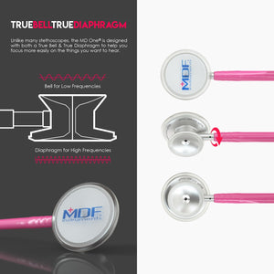 MDF® MD One® Stainless Steel Dual Head Stethoscope (MDF777) - Fuchsia