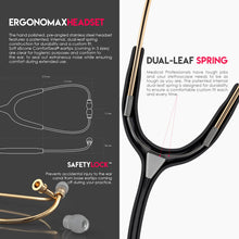 Load image into Gallery viewer, MDF® MD One® Stainless Steel Dual Head Stethoscope (MDF777) - Gold and Black
