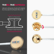 Load image into Gallery viewer, MDF® MD One® Stainless Steel Dual Head Stethoscope (MDF777) - Gold and White

