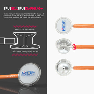 MDF® MD One® Stainless Steel Dual Head Stethoscope (MDF777) - Orange