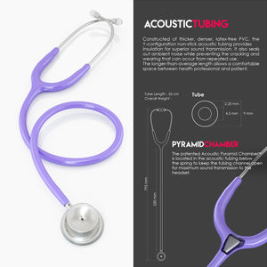 MDF® MD One® Stainless Steel Dual Head Stethoscope (MDF777) - Pastel Purple