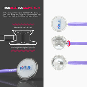 MDF® MD One® Stainless Steel Dual Head Stethoscope (MDF777) - Pastel Purple