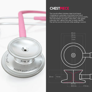 MDF® MD One® Stainless Steel Dual Head Stethoscope (MDF777) - Pink