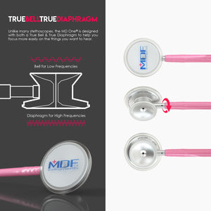 MDF® MD One® Stainless Steel Dual Head Stethoscope (MDF777) - Pink