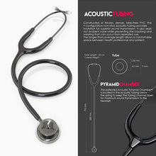 Load image into Gallery viewer, MDF® MD One® Stainless Steel Dual Head Stethoscope - Perle Noire and Black
