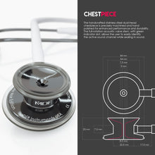Load image into Gallery viewer, MDF® MD One® Stainless Steel Dual Head Stethoscope - Perle Noire and White
